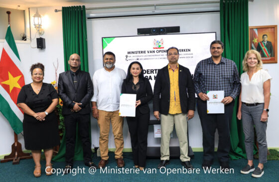 Public Works Launches Saramacca Canal Project with World Bank Support